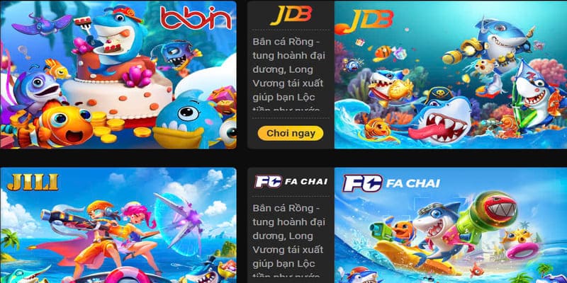 Các đối tác uy tín cung cấp game bắn cá 888B